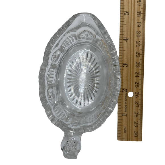 Vintage Clear Glass Creamer Cottage Core Granny Pretty Scalloped Flat Bottom - Picture 8 of 10